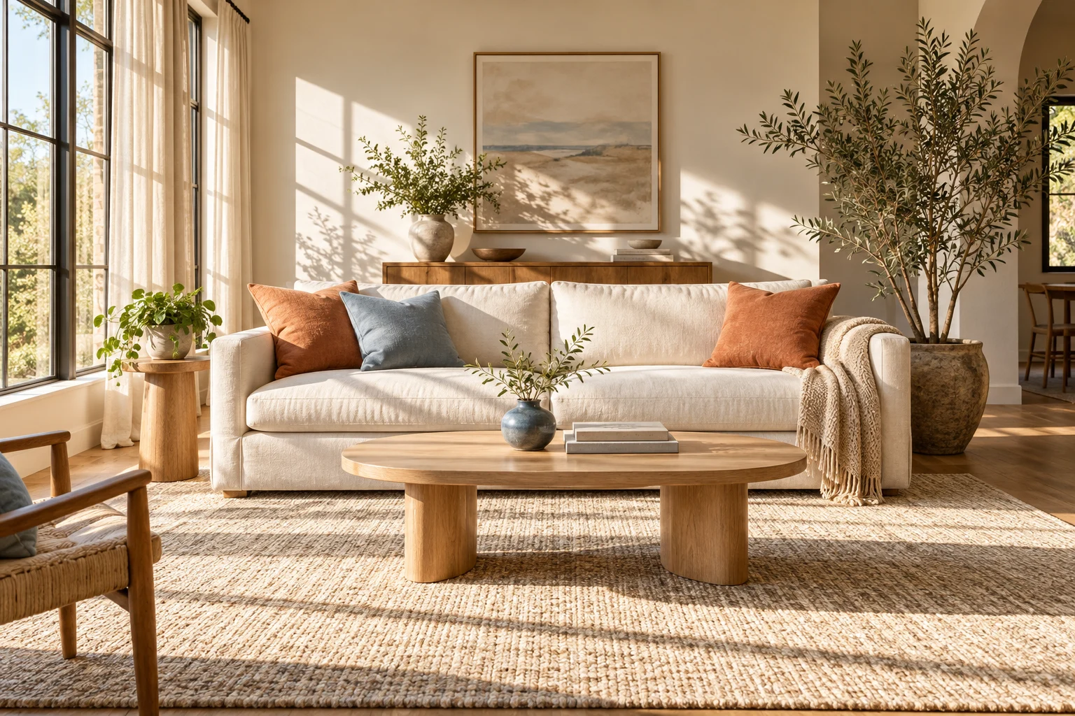 AI-created living room after an illustrated reset